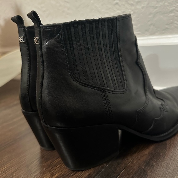 Sam Edelman Winona Leather Pointed Toe Cowgirl Western Heeled Ankle Booties Sz 8 - Picture 8 of 13